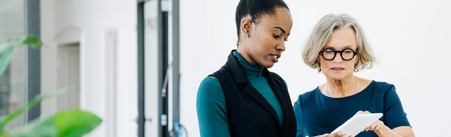 Woman smiling at work