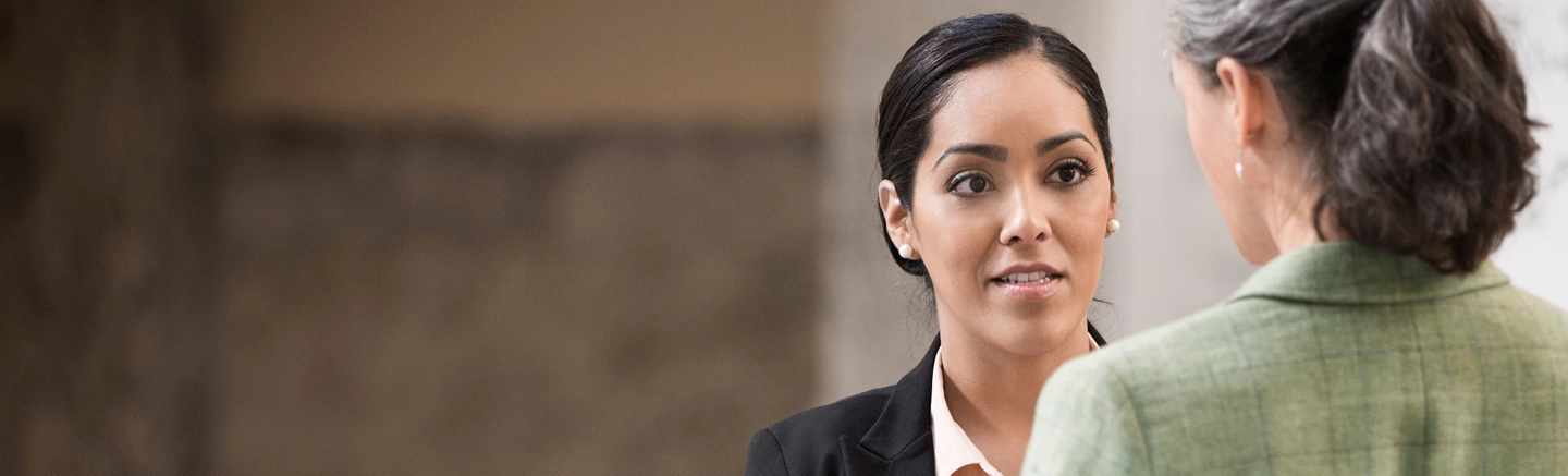 Woman smiling at work