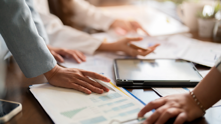 Leaders discussing plans